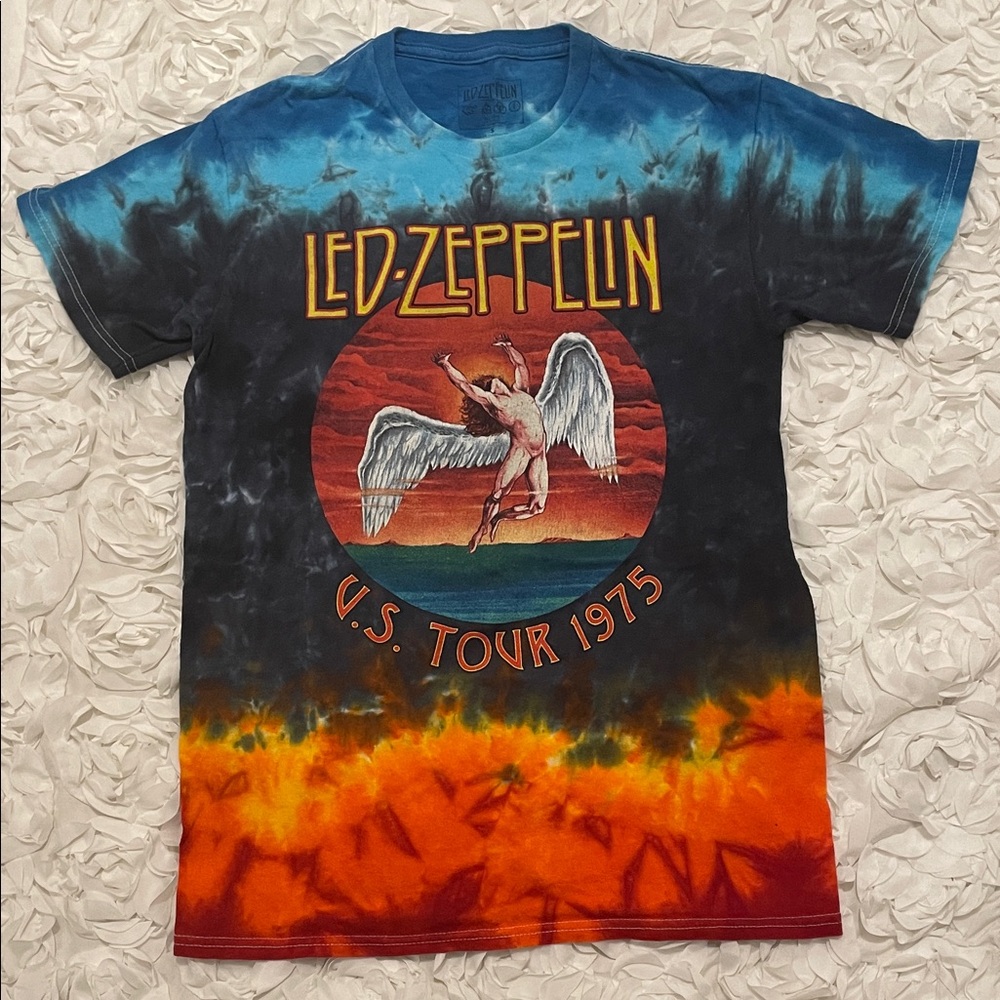 Led Zeppelin 1975 Tour Tie-Dye T-Shirt - Multicolor